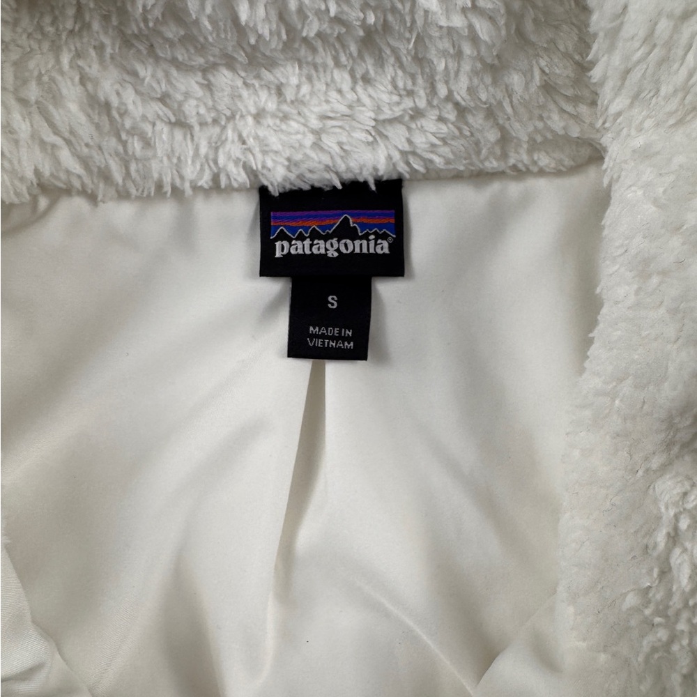 Patagonia Cream Fleece Full Zip Vest Gorpcore Hiking Camping Cabincore - Picture 5 of 8